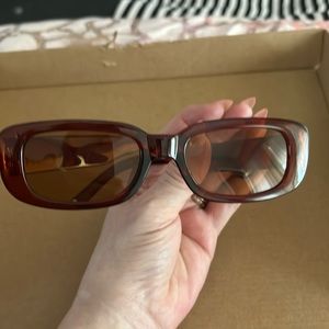 transparent brown frames with brown lenses